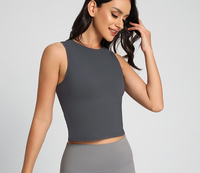 Vente en gros Débardeur de sport sans manches pour le yoga, haut court pour la course à pied pour femmes, gilet ajusté, hauts de gymnastique pour le yoga pour femmes