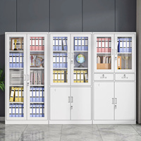 Armoire de classement métallique moderne pour entreprise, verrouillable, avec étagères réglables, surface écologique phosphatée à l'acide, démontable