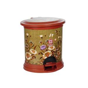 Poubelle à pédale ovale moyenne durable et élégante avec pédale pour cuisine, bureau, salle de bain et usage domestique - Product Image 5