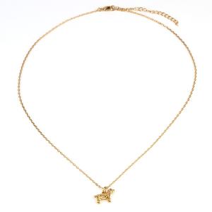 Gemnel 925 स्टर्लिंग चांदी 18k सोना मढ़वाया कुत्ते लटकन आकर्षण हार - Product Image 4