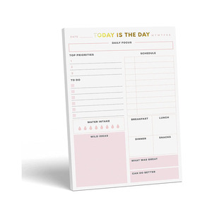 Custom odierno per fare elenco Memo Pad senza data di 52 fogli Organizer pianificazione calendario simpatico foglio rosa Digital Daily Planner blocco note - Product Image 1