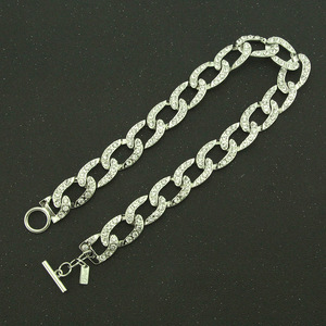 Diamond-encrusted Oval Necklace, Women's Light Luxury Fashion Suit, Neck Chain, Collarbone Chain. Tanjing Fashion - Product Image 4