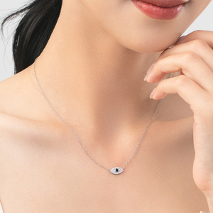 Argent fin 925 vente en gros turquie mauvais yeux conception trois pendentif collier Bracelet bague ensembles de bijoux pour femmes fille doigt cadeau - Product Image 3