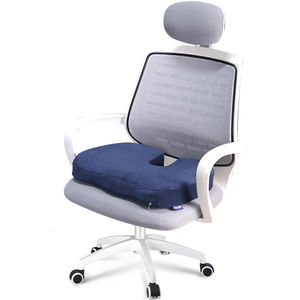 Cojín de asiento de espuma de memoria caliente portátil para uso en oficina Alivia el dolor de coxis en la meditación y el uso del automóvil - Product Image 3