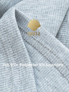 Camiseta Casual de Manga Corta de Poliéster Transpirable de Una Sola Capa con Cuello Ancho Sexy Básico de CNSHELL para <span class=keywords><strong>Mujer</strong></span> - Product Image 6