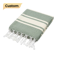 Serviettes de plage en coton recyclé avec logo et design personnalisés LD – Grande vente – Serviettes de bain turques colorées à larges rayures – Serviettes de plage