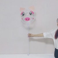 Lot de ballons Bobo lumineux LED portables en forme d'animaux, 70 cm, avec autocollants, pour décoration d'anniversaire