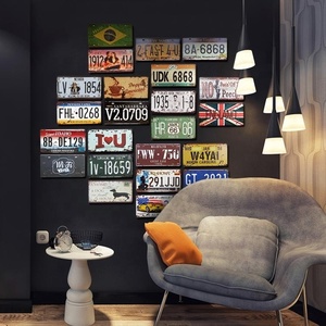 Targhe in Latta <span class=keywords><strong>Vintage</strong></span> Personalizzate, Poster Artistici Retrò, Placche Esagonali Argentate per Casa, Pub e <span class=keywords><strong>Garage</strong></span> - Product Image 5