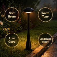 Lampadaire LED extérieur étanche, design moderne en forme de champignon, pour hôtel, jardin, parc, allée, éclairage commercial