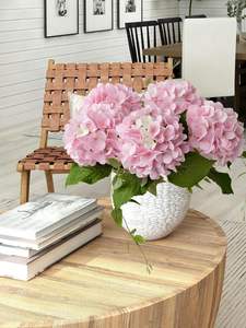 Flores Artificiales de Hortensia Grandes de Tacto Real en Blanco, Verde y Azul, de Látex, para Bodas y Pascua, con Tallos Incluidos - Product Image 2