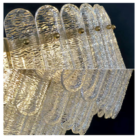 Lustre artistique de haute qualité, lustre en verre à ondulations d'eau irrégulières, éclairage pour restaurant, salon, hôtel, intérieur