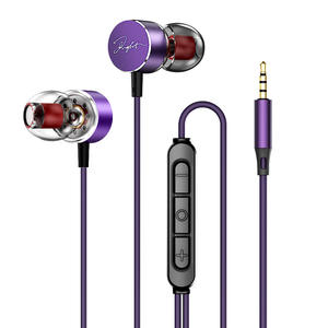 Écouteurs filaires 3,5 mm avec microphone, stéréo basses pour le sport, intra-auriculaires, contrôle en ligne, pour les utilisateurs en ligne - Product Image 5