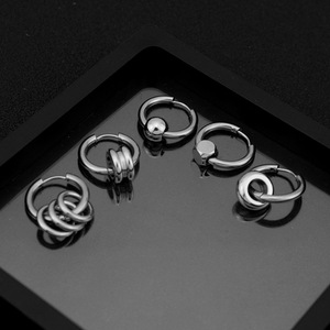 Popular Niche Design Simple Style Silver Plated Hoop <b>Earrings</b> Stainless Steel Unisex's <b>Earrings</b> Wholesale Jewelry Trendy - Product Image 4