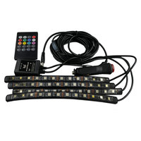 Bande lumineuse LED pour voiture 12V USB, lumières d'ambiance intérieures pour voiture avec fonction sonore active