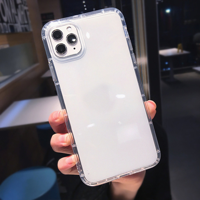 Clear Shockproof Bumper Soft Silicone TPU Phone Case for iPhone 16 15 Pro 14 13 12PRO 8 7 Plus 11 Transparent Mobile Cover