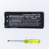 UTL 003 Batería de Iones de Litio de Repuesto de 2000mAh 3.7V con Kit de Herramientas de Destornillador para Consola de Juegos Portátil DSi XL NDSi LL