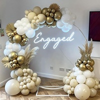 171 pièces Décorations de ballons bohèmes chic blanc sable et or pour mariage, baby shower, fête de fiançailles, anniversaire, Saint-Valentin