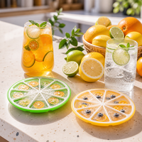 Bac à glaçons en forme de citron, 8 cavités, sans BPA, réutilisable, facile à démouler, avec couvercle, pour cocktails, bar, fête, congélateur, vente en gros, prêt à être expédié