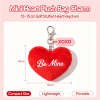 Gantungan Kunci Boneka Hati Merah Boneka Hati Isi Dakron Gantungan Tas Hati Hadiah Hari Valentine Gantungan Kunci Hati Mini