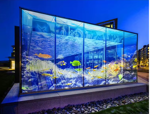 Pantalla LED flexible P8 para exteriores, película transparente suave, pantalla LED digital tipo cortina para ventanas - Product Image 3