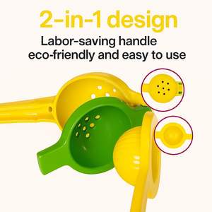 Presse-agrumes manuel 2-en-1 en alliage d'aluminium double couche pour citron, orange et lime – Outil de cuisine - Product Image 3