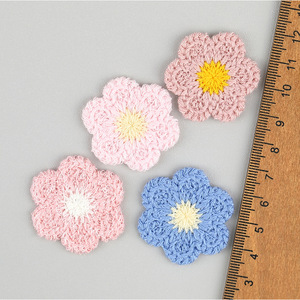 Patchs brodés floraux de dessins animés, pinces à cheveux tricotées faites à la main, accessoires de coiffure DIY pour enfants, appliques pour la <span class=keywords><strong>réparation</strong></span> de vêtements et de chapeaux - Product Image 3