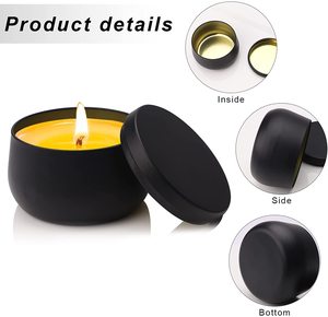 Bán Buôn 2Oz 4Oz 6Oz 8Oz Kim Loại Tins <span class=keywords><strong>Box</strong></span> Với Nắp Nến <span class=keywords><strong>Container</strong></span> Chum Tùy Chỉnh Nến <span class=keywords><strong>Tin</strong></span> Có Thể - Product Image 3