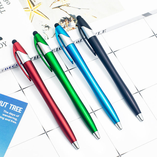 New Style Creative Touch-Screen Small Gourd Pen Spinning Plastic Ballpoint Pen Black Ink 1.0mm Hotel Advertising Promotional
