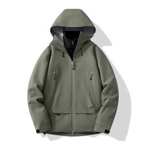 Outdoor Windproof Waterproof Softshell Jacket Unisex Full Sleeve Hooded Breathable Moisture Wicking For Travel Hiking - Product Image 2