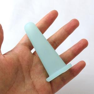 2ピースグリーンフェイシャルカッピングセラピーセットアンチセルライトシリコーン真空カッピングカップ顔と目のカッピングマッサージ用 - Product Image 3