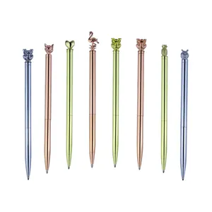 Stylo à bille personnalisé avec logo style couronne en métal gros stylo à bille en cristal d'animal de dessin animé fabricant