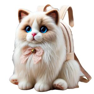 Giocattoli di peluche di peluche per gatti realistici personalizzati di peluche di peluche per gatti bianchi - Product Image 1