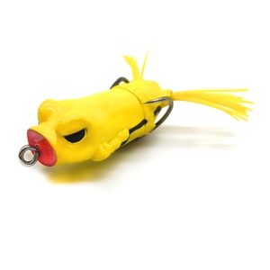 Nouvelle grenouille flottante anti-herbe Boxer Frog pour zones de marais profondes, hameçons <span class=keywords><strong>ultra</strong></span>-affûtés anti-corrosion, caoutchouc souple, attrape le bar - Product Image 2