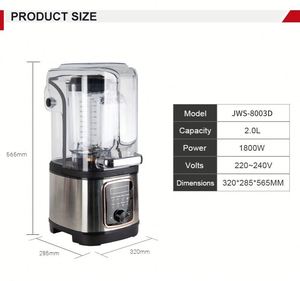Licuadora Comercial de Alta Potencia y Uso Rudo con Motor de Cobre Puro, Mezcladora, Trituradora y Exprimidor de Alta Calidad - Product Image 4