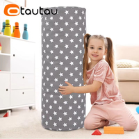 Housse de pouf de rangement pour jouets OTAUTAU DD192 en toile de coton épaisse, sans rembourrage inclus