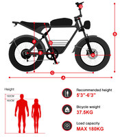 Vélo électrique hybride à pneus larges, entrepôt UE, 20 pouces, batterie lithium 48V, double suspension, 7 vitesses, pour les trajets urbains