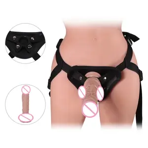 Mainan seks tali Sanica Strap On Strap bisa dipakai g-spot Dildo besar untuk wanita wanita