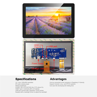1280x800 Resolución 10,1 ''10,1 pulgadas IPS LVDS USB I2C Interfaz PCAP Pantalla táctil capacitiva con placa HD MI