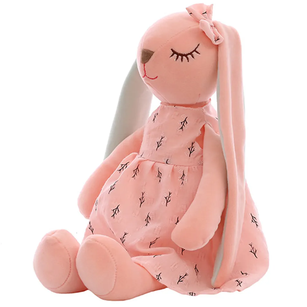 Muñeca de conejo de peluche con orejas largas para niños, juguetes de animales suaves, compañero de dormir, juguetes de conejito, bebé