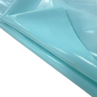 Tissu tricoté en PU à finition miroir, résistant à l'abrasion, 0,4 mm, pour imperméables pour animaux de compagnie et costumes de scène
