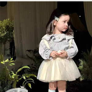 女童韩版棉质衬衫2026新款秋季儿童荷叶边衬衫舒适 - Product Image 1