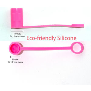 Accesorios para tazas al por mayor de 10mm, tapas de decoración, reutilizables, estilo mexicano, silicona, a prueba de polvo, adorno de paja para vaso de taza - Product Image 2