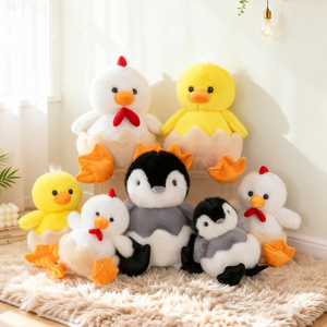 Lindo Peluche de Pollito en Cascarón, Muñeco de la <span class=keywords><strong>Serie</strong></span> Huevo, Súper Suave, Pingüino de Peluche, <span class=keywords><strong>Patito</strong></span> de Peluche, Venta al por Mayor y al Detal, Regalo para Niños - Product Image 2