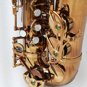 Saxofón alto soporte profesional EB tono <span class=keywords><strong>café</strong></span> oro venta de saxofón alto barato con micrófono de saxofón alto y bolsa de saxofón alto - Product Image 5