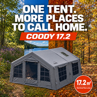 Tente gonflable familiale Coody Familia 17.2 Air - Gris - Prix usine - Tente de camping gonflable pour le glamping en plein air