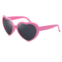 Lunettes de soleil en forme de coeur pour femmes avec lumières à changement de couleur Lunettes de diffraction nocturne pour les occasions de Noël