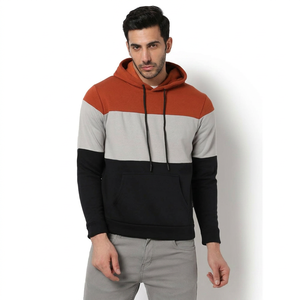 Pull à Capuche Homme Ample et Tendance, Nouveau Modèle Multicolore, Personnalisable avec Logo, Style Vintage en Polaire avec Poches – Vente en Gros - Product Image 1