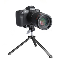 Özel ucuz harici iplik 1/4 "vida Mini Tripod, masa masaüstü standı hafif kamera tripodu/telefon/webcam/halka ışık
