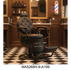 Fauteuil de salon moderne en aluminium avec siège en cuir, inclinable, réglable en hauteur, rotation à 360°, durable - Product Image 3