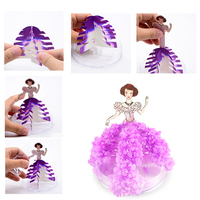 Série de Noël en forme de dessin animé Princesse Père Noël Arbre en papier magique à faire pousser soi-même non toxique avec télécommande